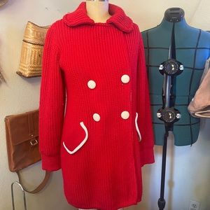 RARE Knit wool long coat made in Italy